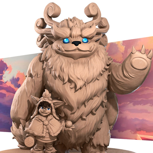 Detailed image of Inuit Duo D&D TTRPG miniature by Tattles Told 3D, showing two Inuit characters in winter clothing.