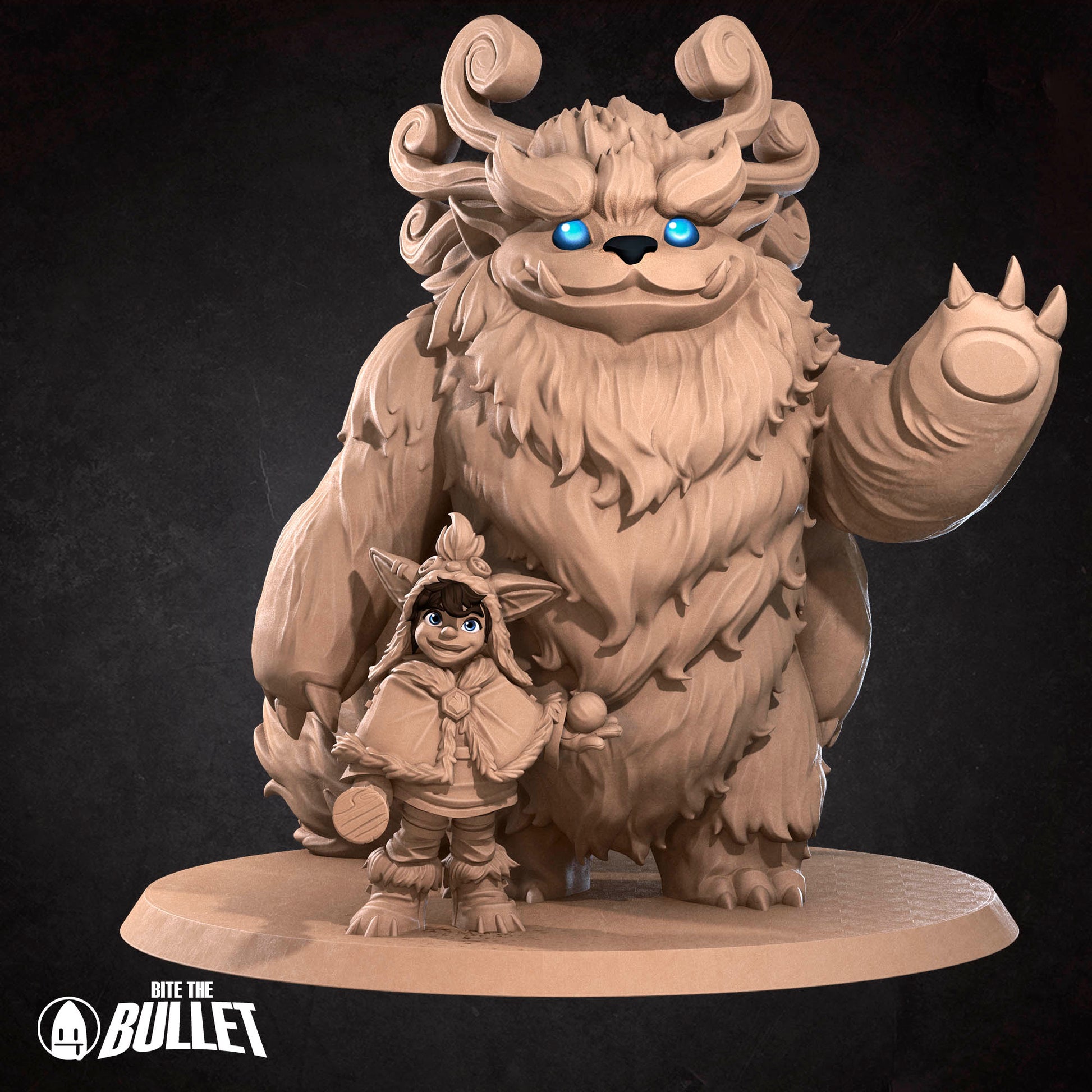 Inuit Duo D&D TTRPG miniature by Tattles Told 3D, detailed miniature of two Inuit characters for tabletop gaming.
