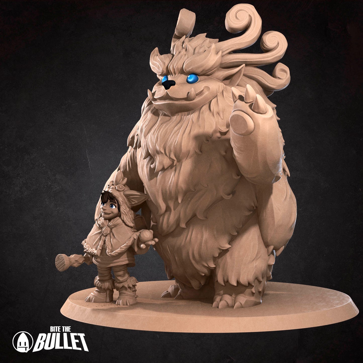 Tattles Told 3D Inuit Duo D&D TTRPG miniature featuring two detailed Inuit characters in winter attire.