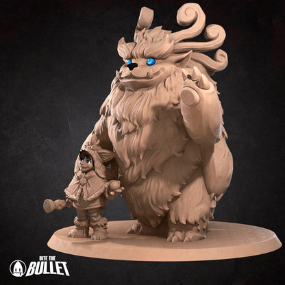 Tattles Told 3D Inuit Duo D&D TTRPG miniature featuring two detailed Inuit characters in winter attire.