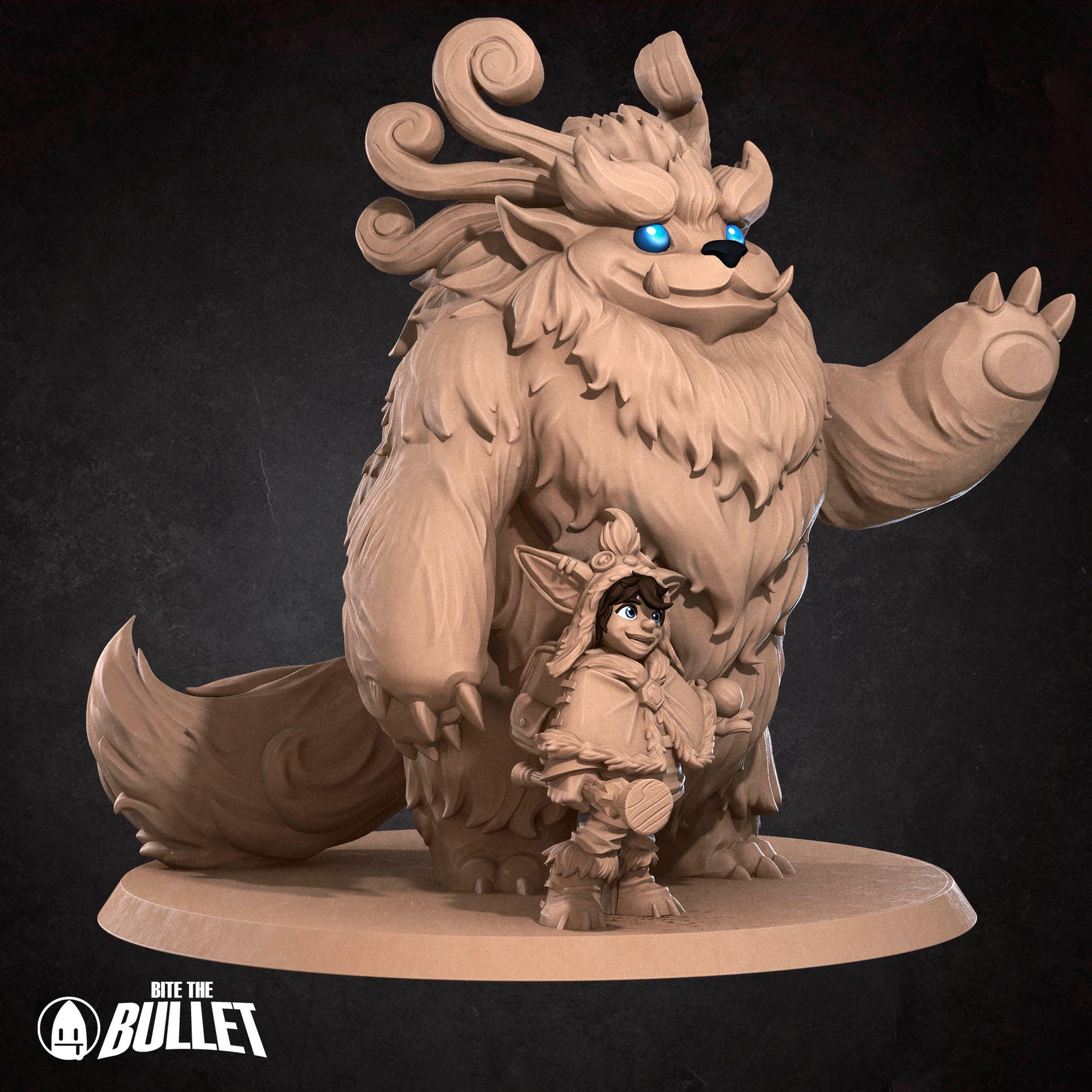 Inuit Duo D&D miniature by Tattles Told 3D, detailed sculpt of two Inuit figures for tabletop RPG gameplay.