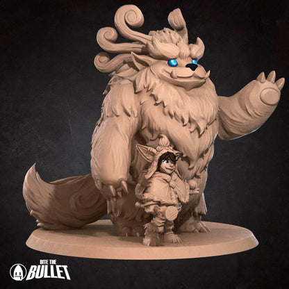 Inuit Duo D&D miniature by Tattles Told 3D, detailed sculpt of two Inuit figures for tabletop RPG gameplay.