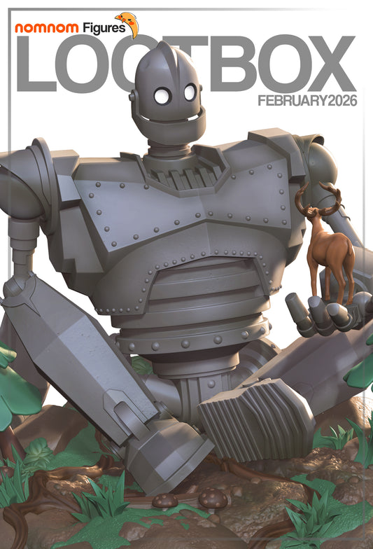 Resin garage kit figure of the Gentle Metal Giant Iron Giant from Tattles Told 3D, detailed anime fan art by Nomnom Figures.