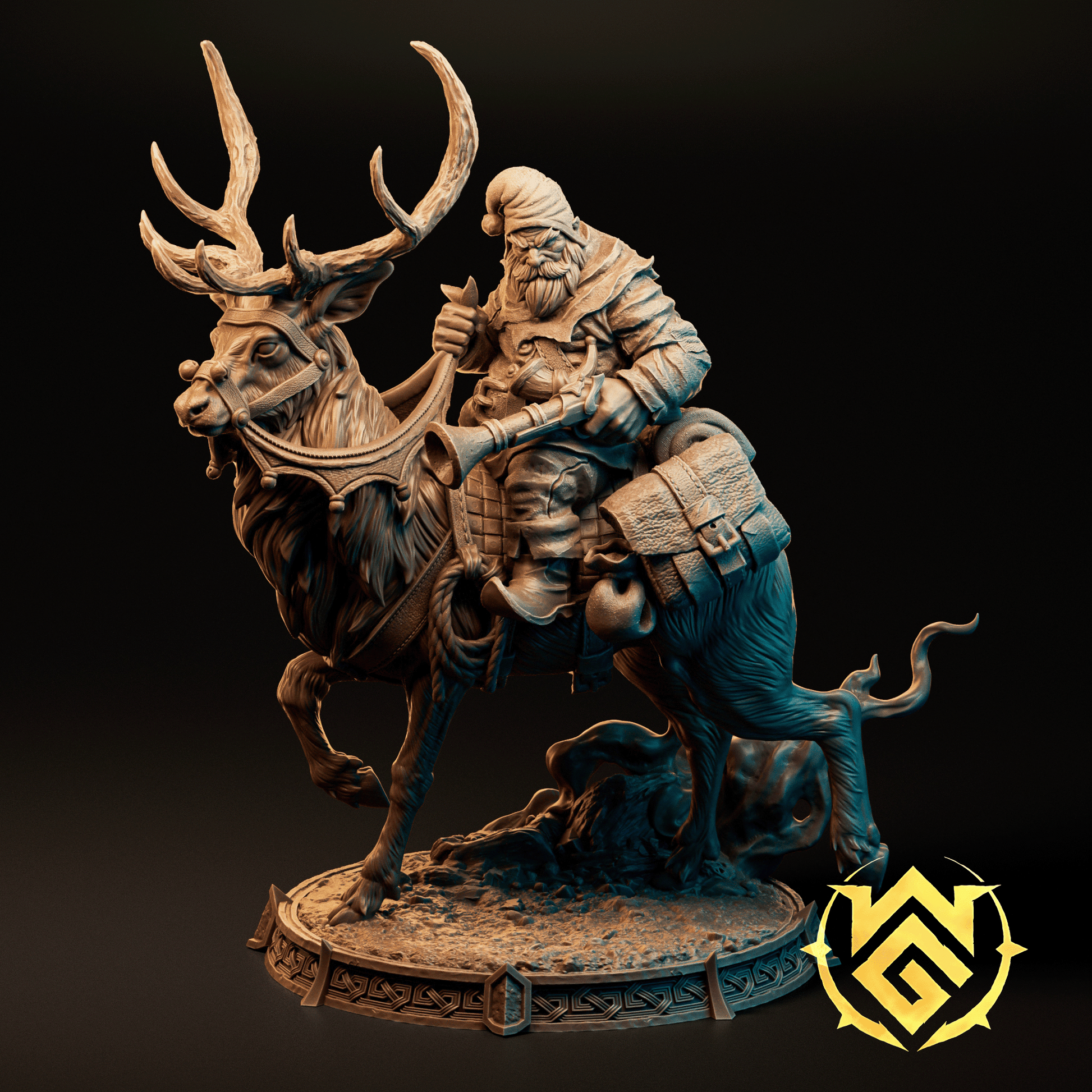 Miniature of Jack, the Winterbound Ranger from Tattles Told 3D's D&D TTRPG collection, featuring detailed winter-themed armor.