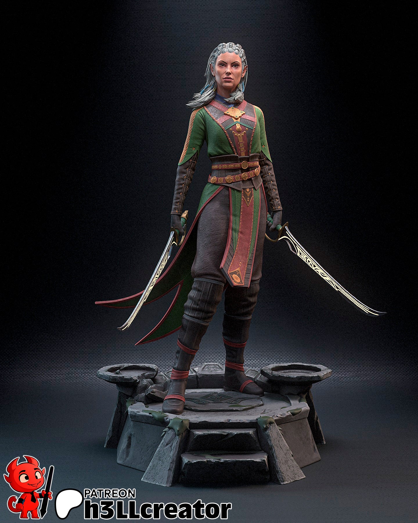 1:12 Verdant Harper | Resin Garage Kit Figure Game Fan Art | h3LL creator