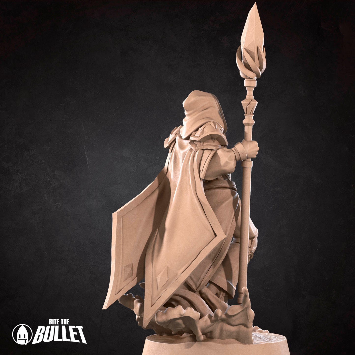 Realm of Bulletcraft, Human Mage Admiral | D&D Pathfinder TTRPG Miniature | Bite the Bullet