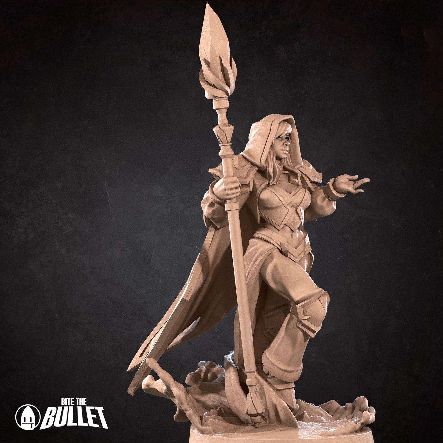 Realm of Bulletcraft, Human Mage Admiral | D&D Pathfinder TTRPG Miniature | Bite the Bullet