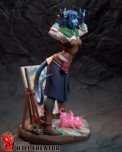 Trickster Cleric | Resin Garage Kit Figure Game Fan Art | h3LL creator