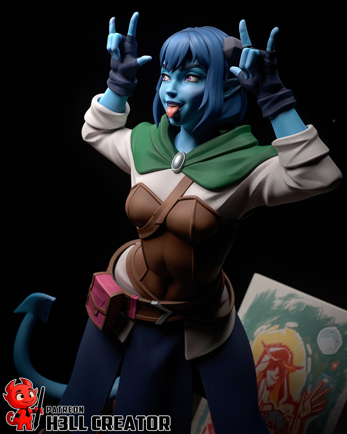 Trickster Cleric | Resin Garage Kit Figure Game Fan Art | h3LL creator