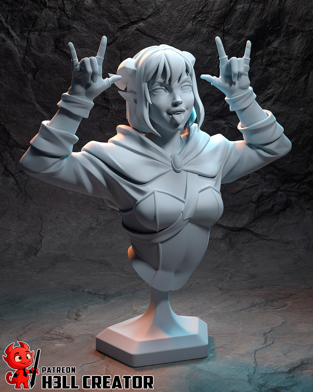Trickster Cleric | Resin Garage Kit Figure Game Fan Art | h3LL creator