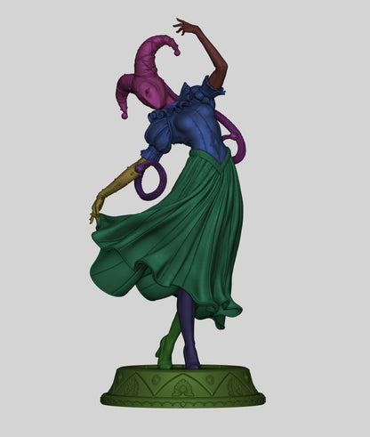 1:12 Colorful Jester | 3D Printed Resin Garage Kit Figure | CA 3D Studios