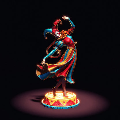 1:12 Colorful Jester | 3D Printed Resin Garage Kit Figure | CA 3D Studios