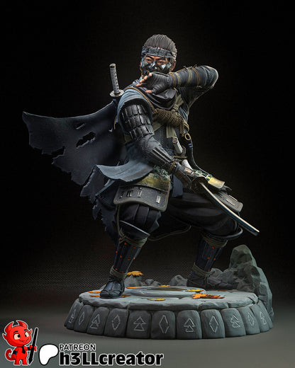 1:12 Shadowed Samurai | Resin Garage Kit Figure Game Fan Art | h3LL creator