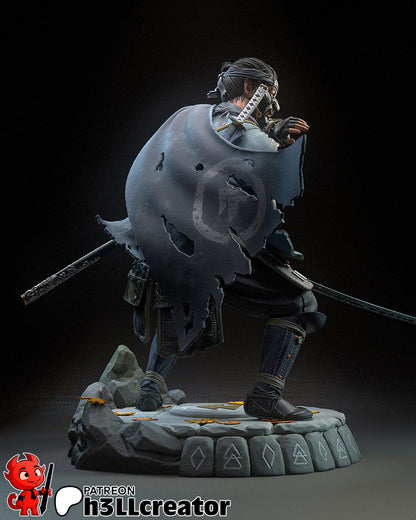 1:12 Shadowed Samurai | Resin Garage Kit Figure Game Fan Art | h3LL creator