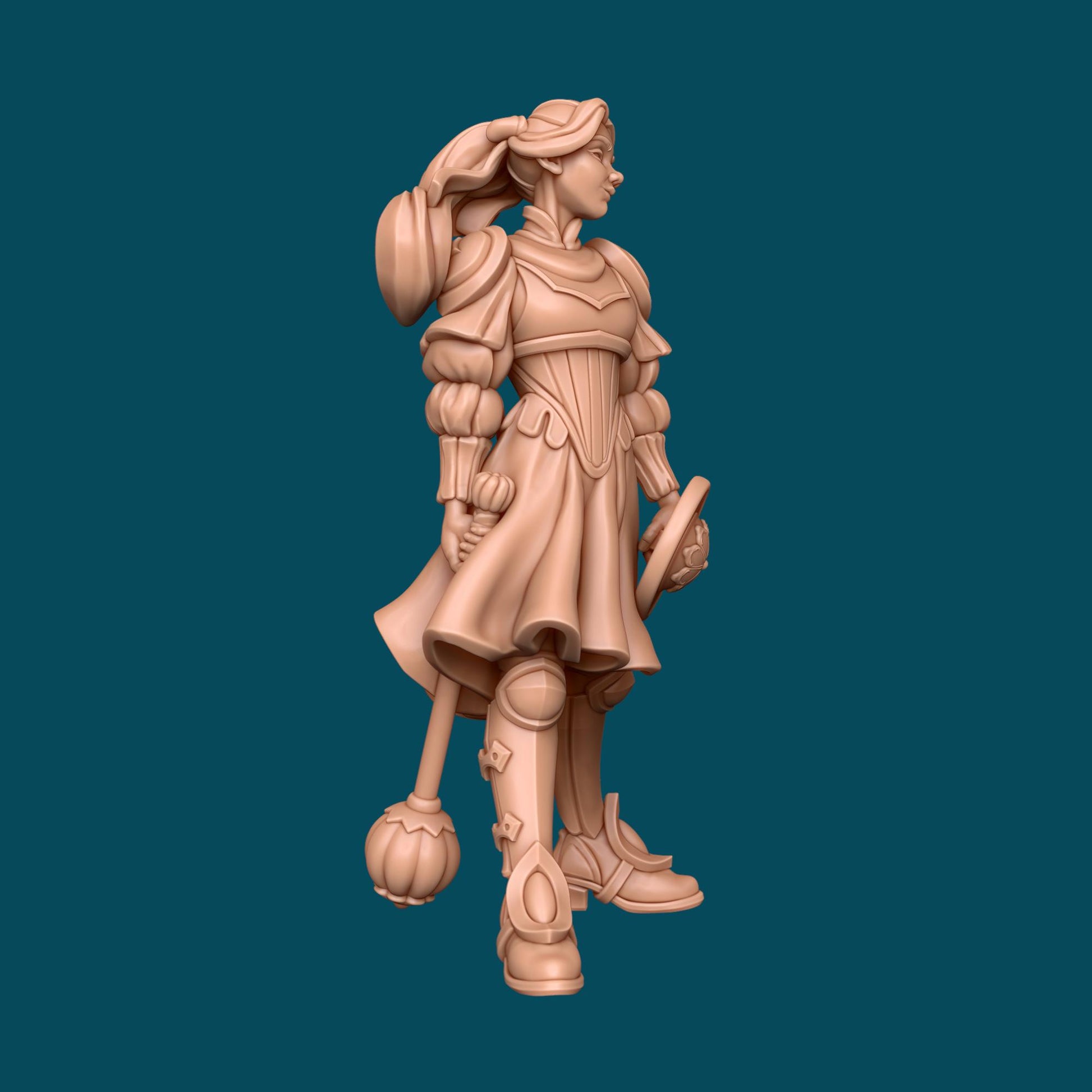 Jinx, a destruction cleric | D&D TTRPG Miniature | Awkward Penguin Minis