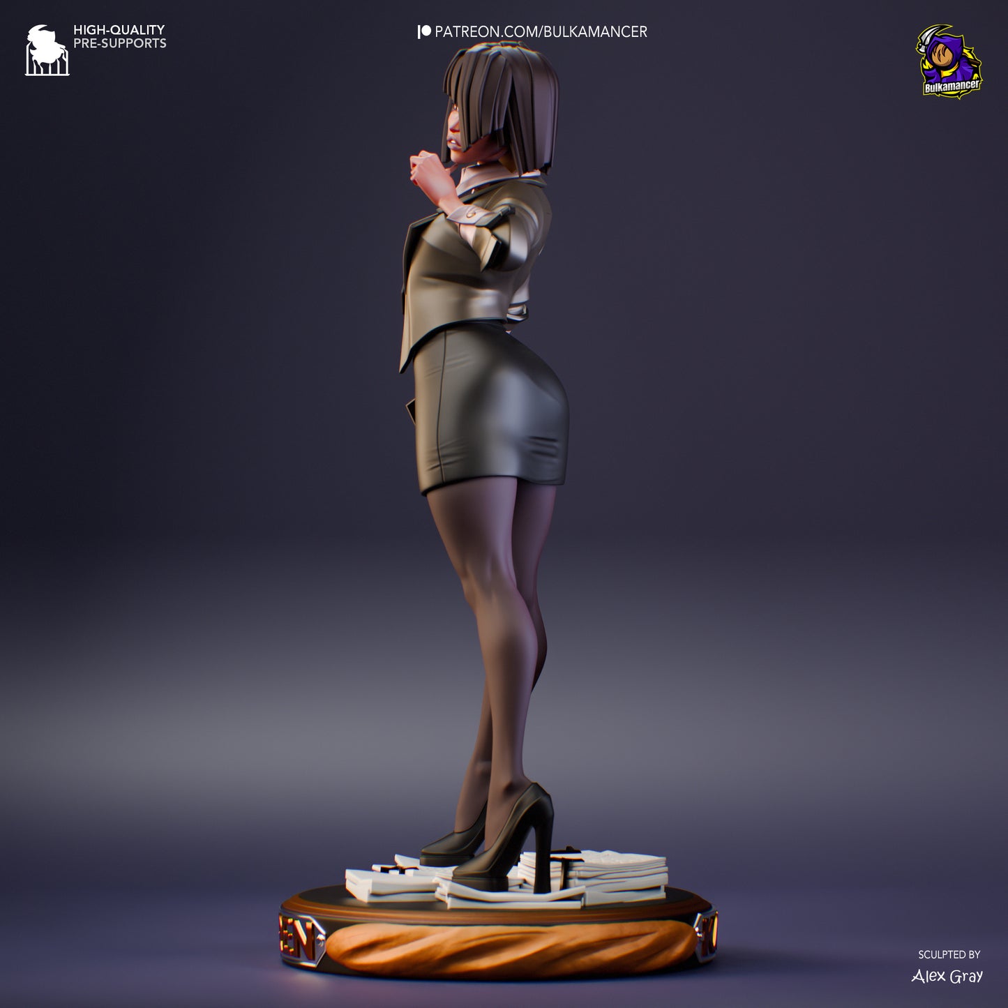 Agent Karen Unbreadable | Resin Garage Kit Figure Game Fan Art | Bulkamancer Sculpts
