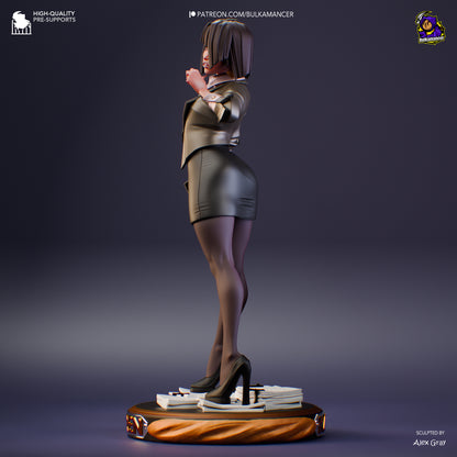 Agent Karen Unbreadable | Resin Garage Kit Figure Game Fan Art | Bulkamancer Sculpts