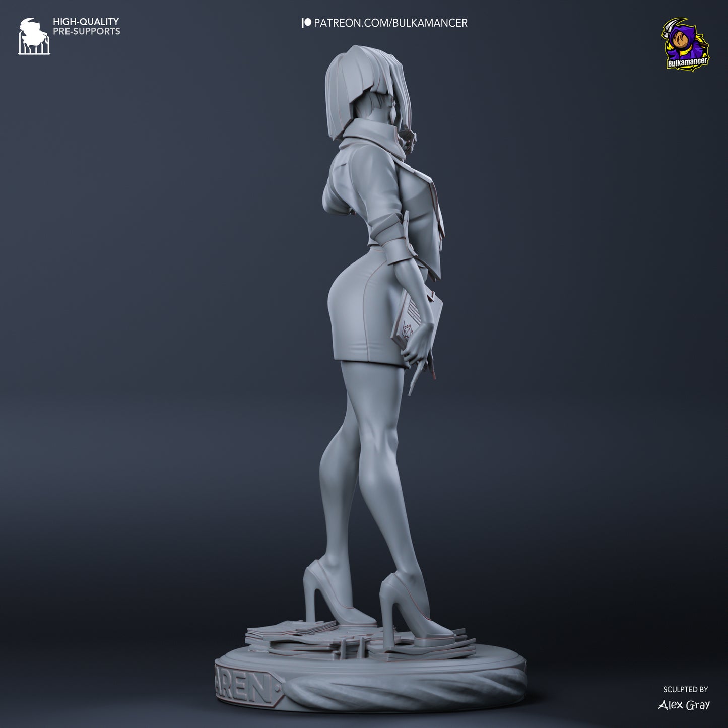 Agent Karen Unbreadable | Resin Garage Kit Figure Game Fan Art | Bulkamancer Sculpts