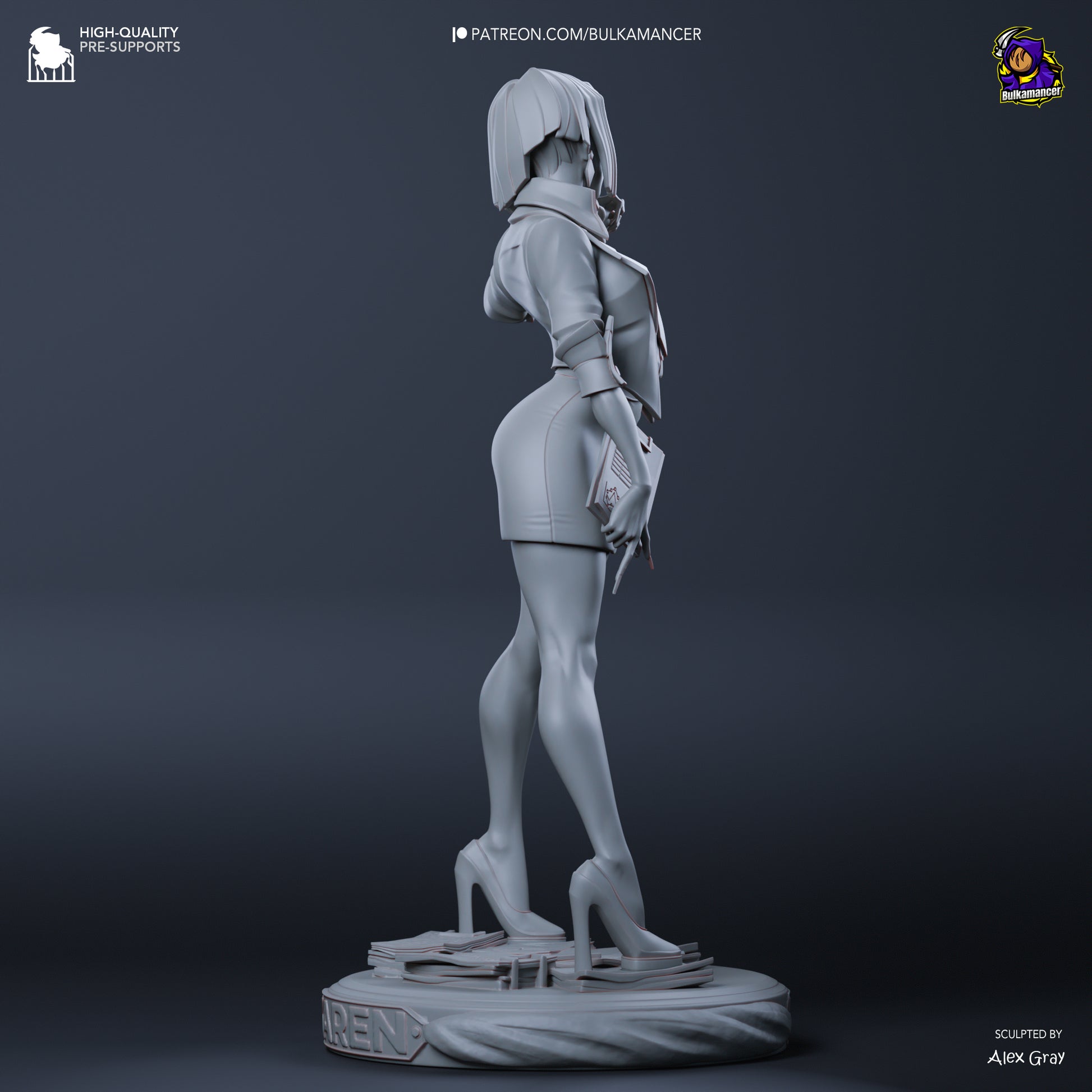 Agent Karen Unbreadable | Resin Garage Kit Figure Game Fan Art | Bulkamancer Sculpts