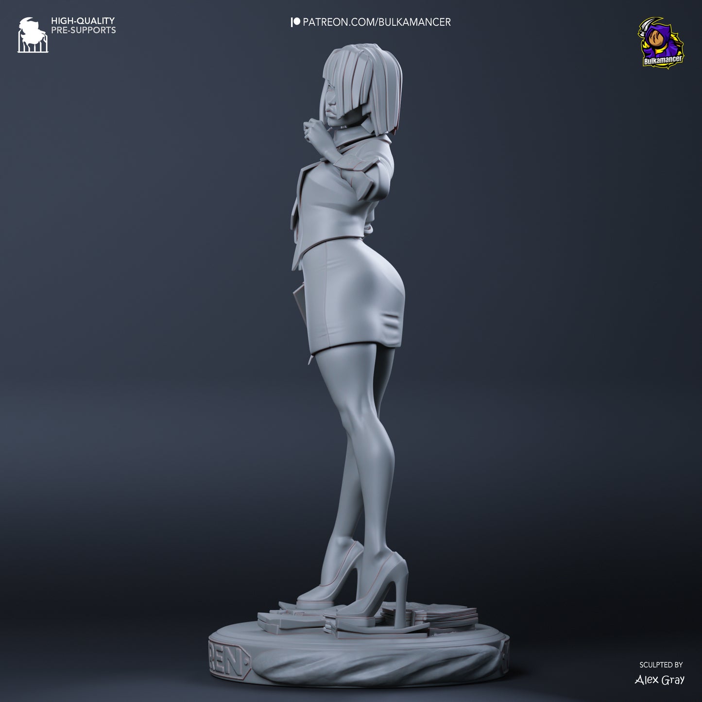 Agent Karen Unbreadable | Resin Garage Kit Figure Game Fan Art | Bulkamancer Sculpts