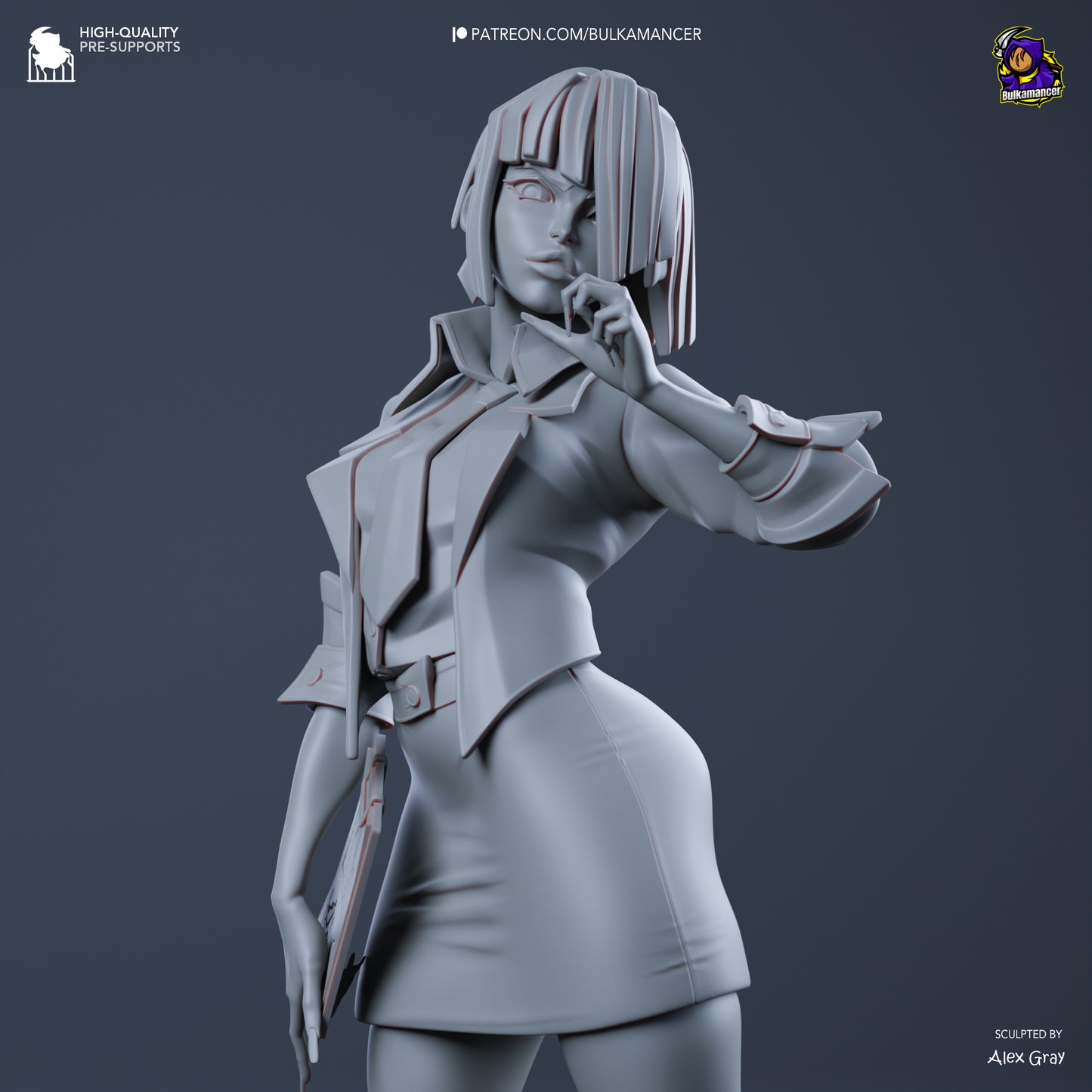 Agent Karen Unbreadable | Resin Garage Kit Figure Game Fan Art | Bulkamancer Sculpts