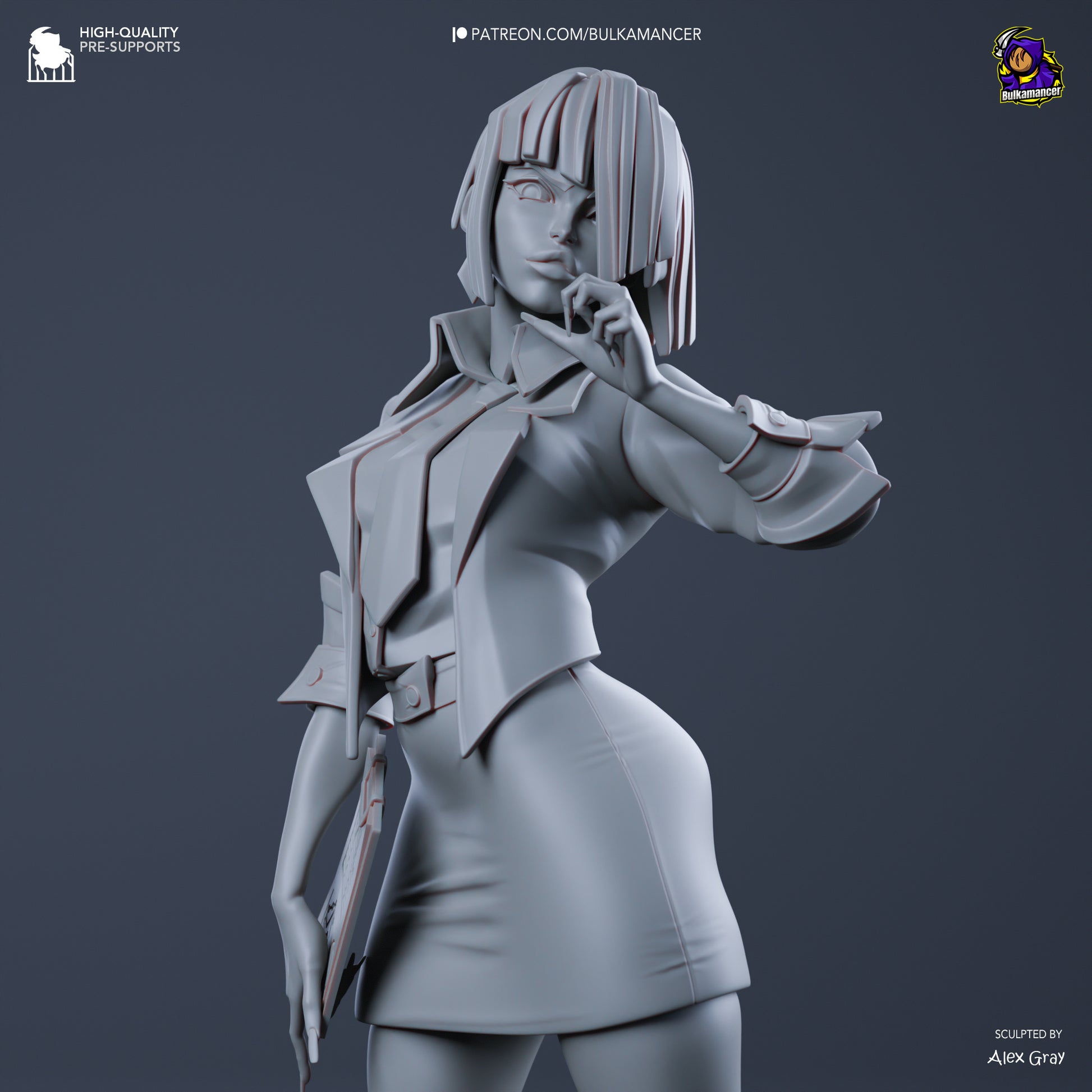 Agent Karen Unbreadable | Resin Garage Kit Figure Game Fan Art | Bulkamancer Sculpts