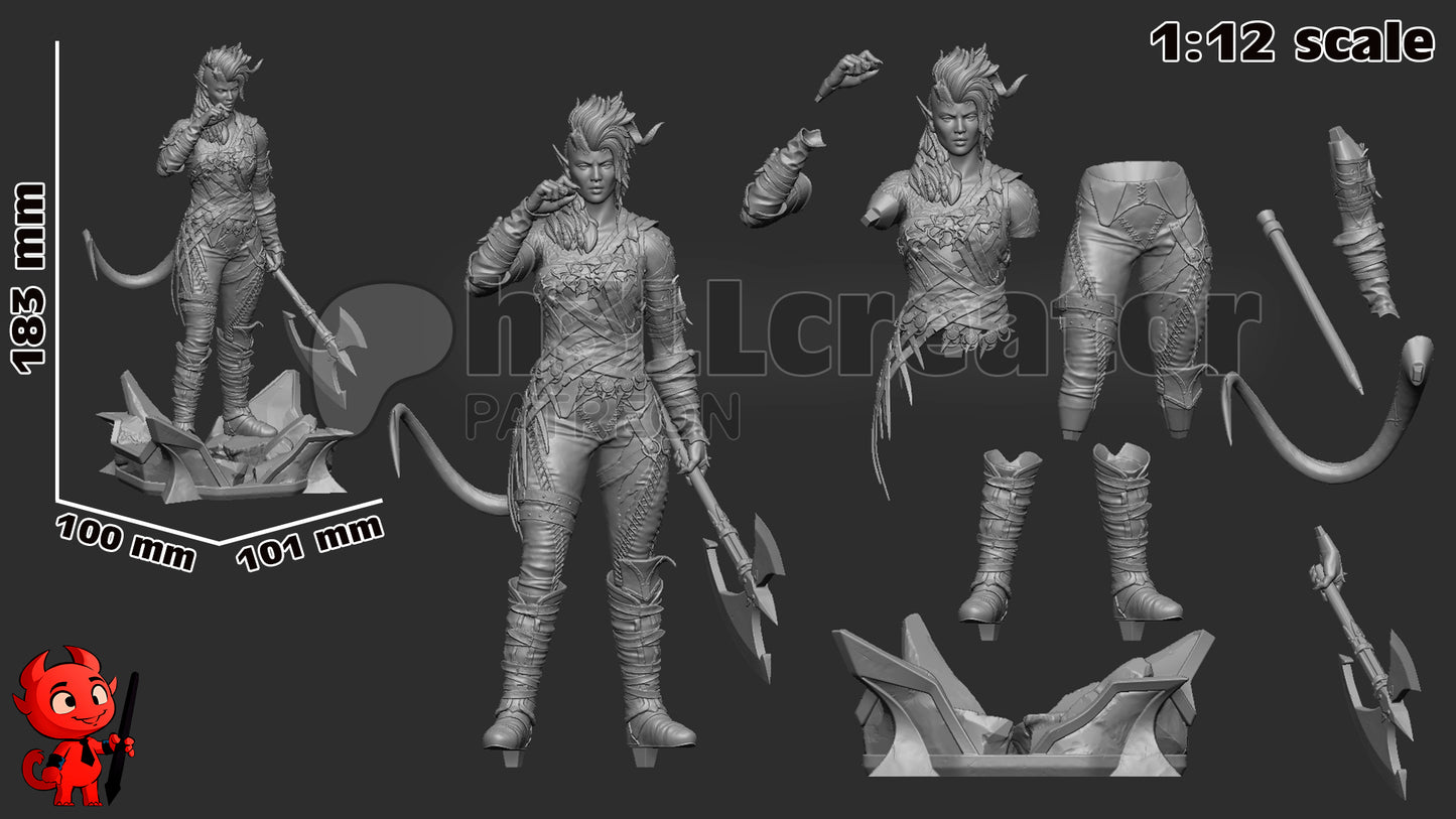 1:12 Infernal Barbarian | Resin Garage Kit Figure Game Fan Art | h3LL creator