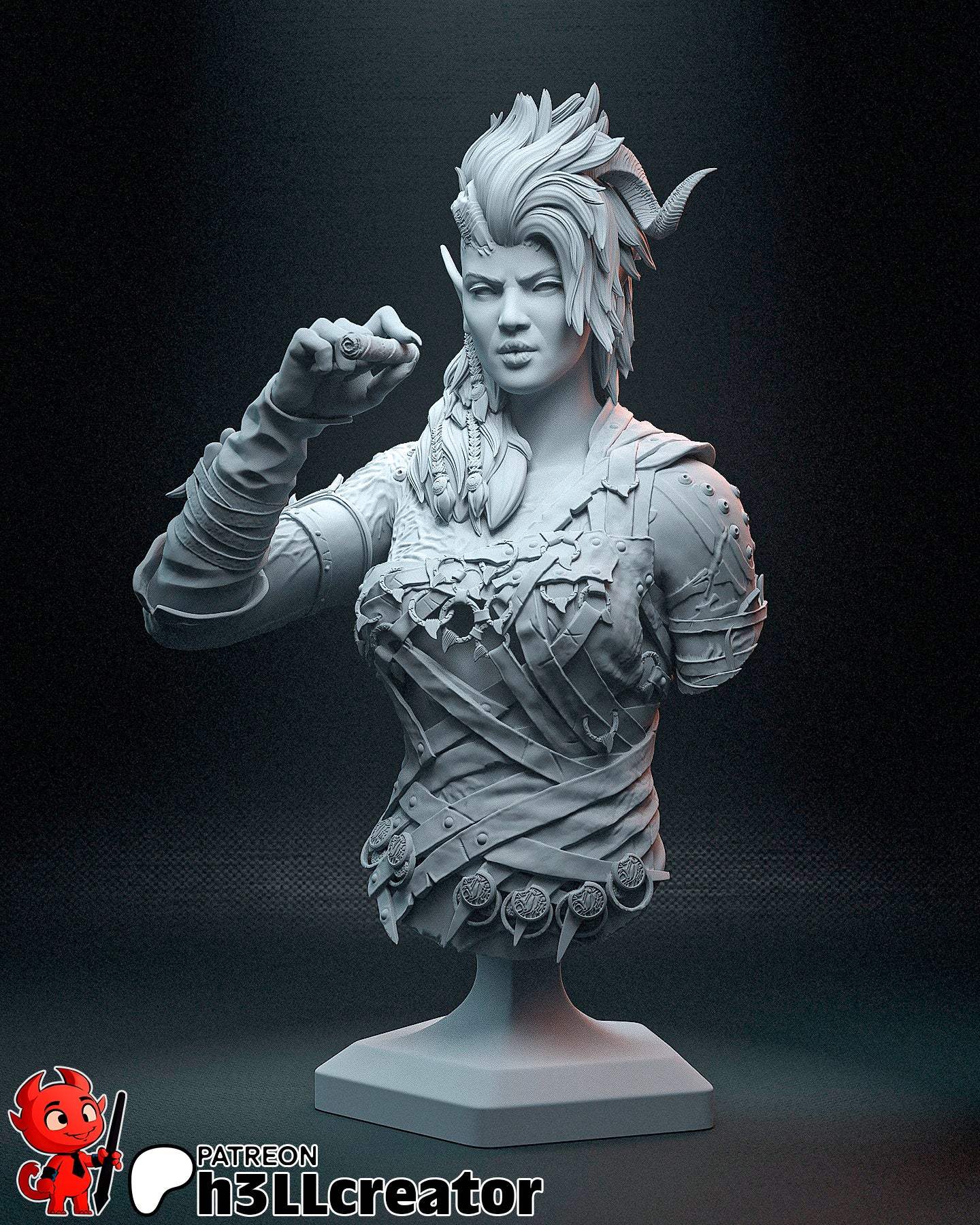 1:12 Infernal Barbarian | Resin Garage Kit Figure Game Fan Art | h3LL creator