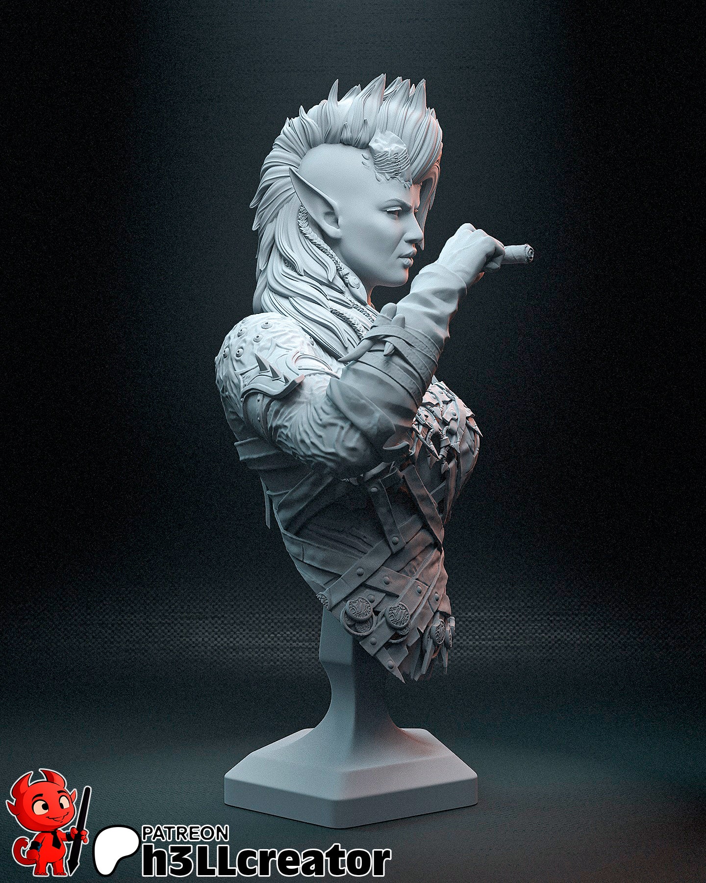 1:12 Infernal Barbarian | Resin Garage Kit Figure Game Fan Art | h3LL creator