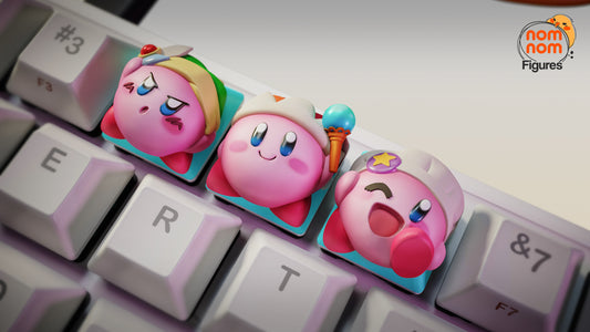 Keycaps - Pink Balloon | 3D Printed Resin Anime Fan Art | Nomnom Figures