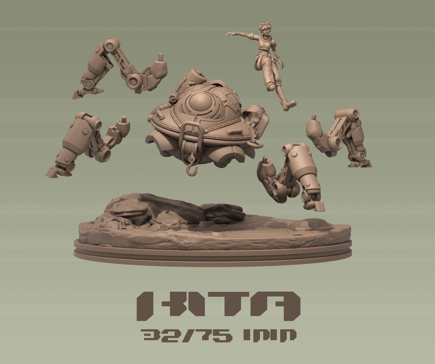 Kita | Tabletop or Display Scale | D&D TTRPG Fantasy Miniature | Dungeons and Maidens