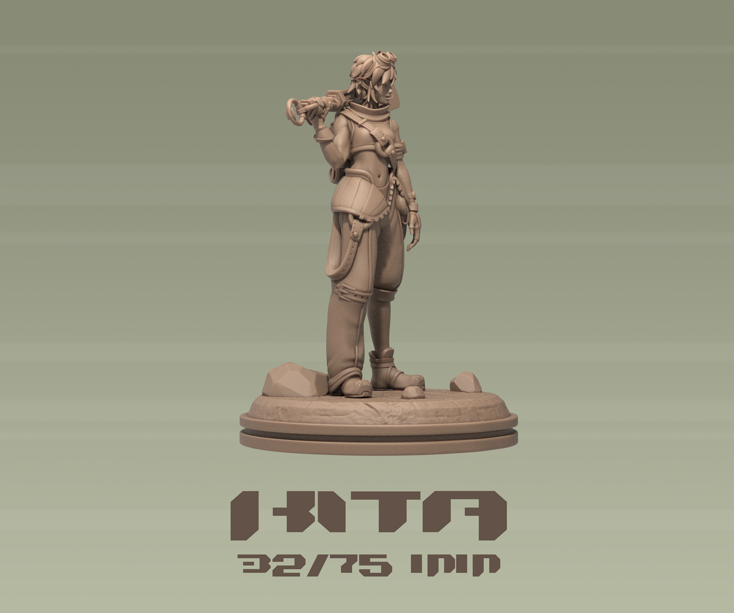 Kita | Tabletop or Display Scale | D&D TTRPG Fantasy Miniature | Dungeons and Maidens