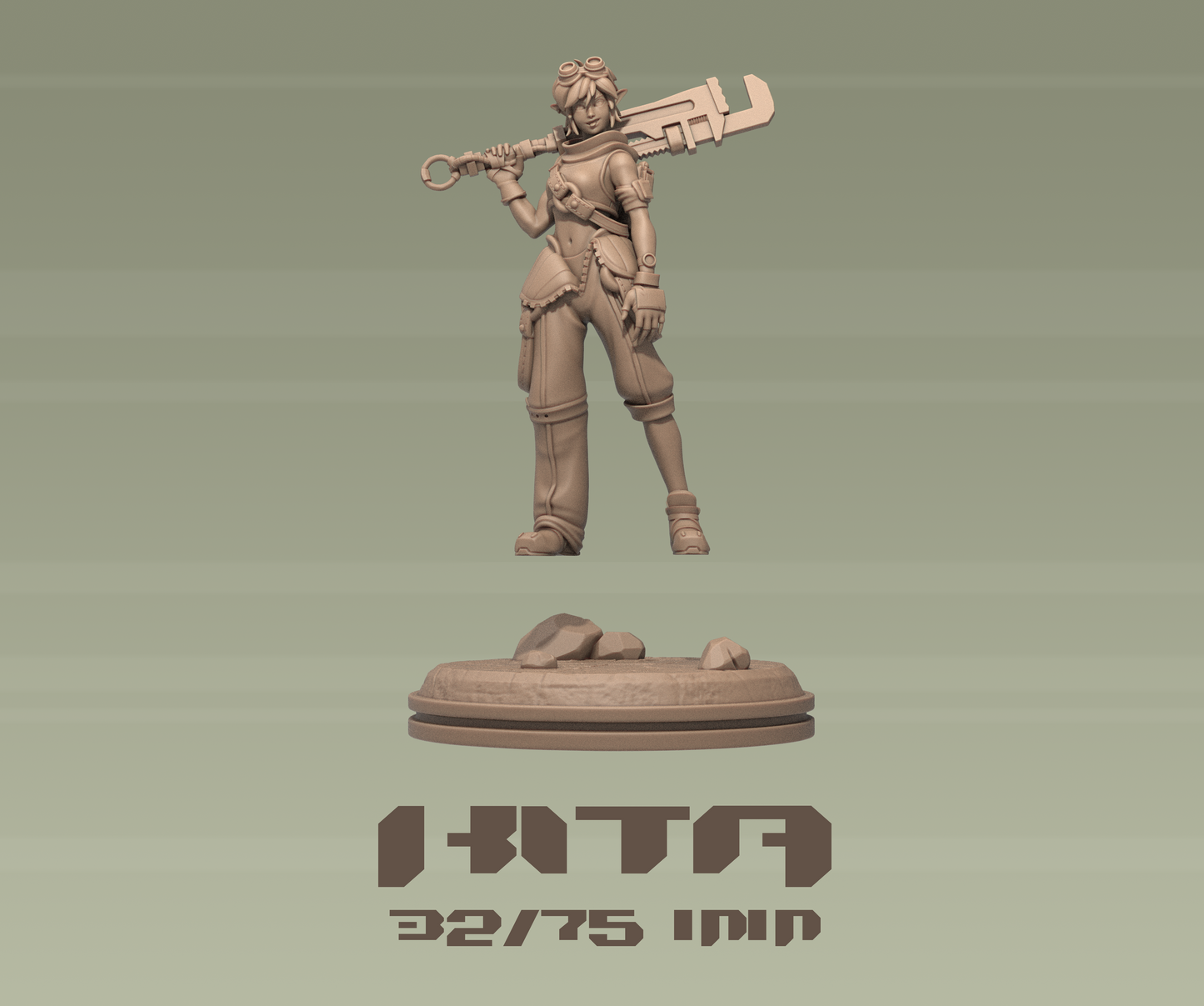 Kita | Tabletop or Display Scale | D&D TTRPG Fantasy Miniature | Dungeons and Maidens