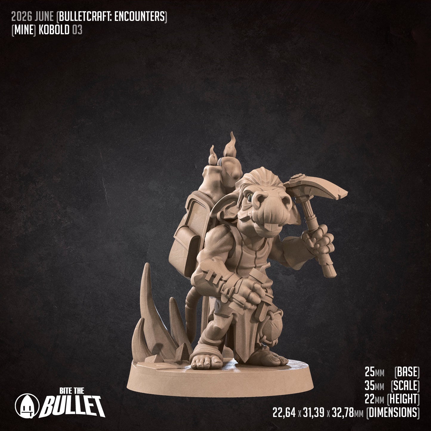 Mine Kobolds | D&D TTRPG Miniature | Bite the Bullet