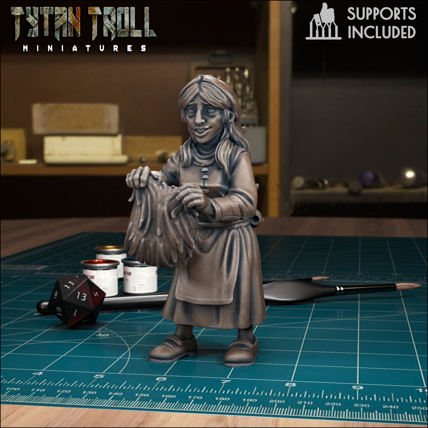 CoS Kretyana Dolvof | D&D TTRPG Mini | TytanTroll Miniatures