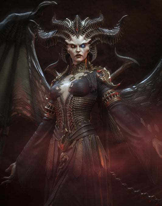 1:12 Demon Queen | 3D Printed Resin Garage Kit Figure | CA 3D Studios - Tattles Told 3D