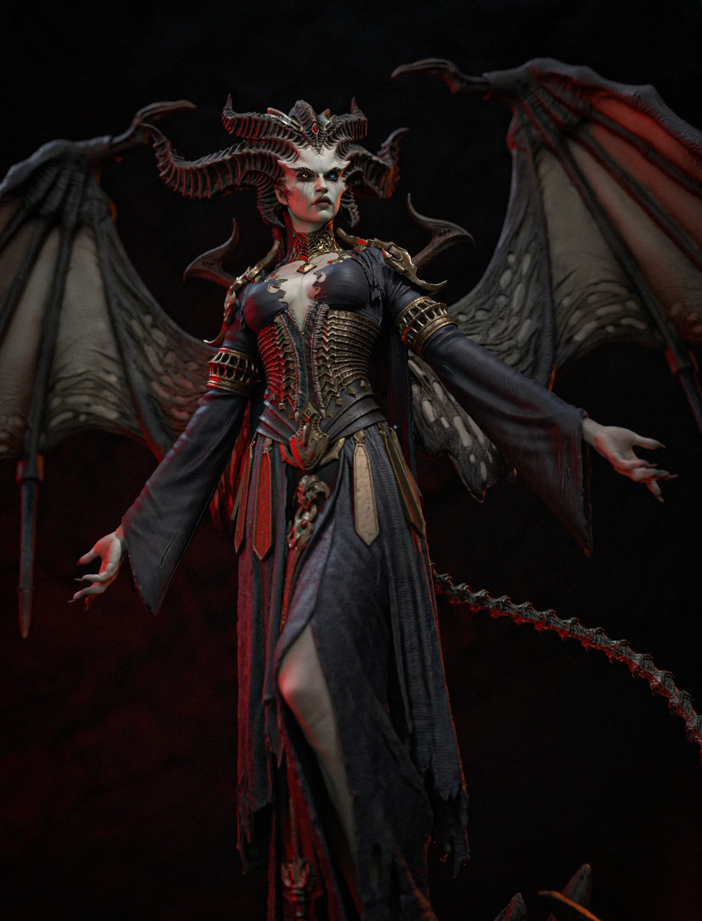 1:12 Demon Queen | 3D Printed Resin Garage Kit Figure | CA 3D Studios - Tattles Told 3D
