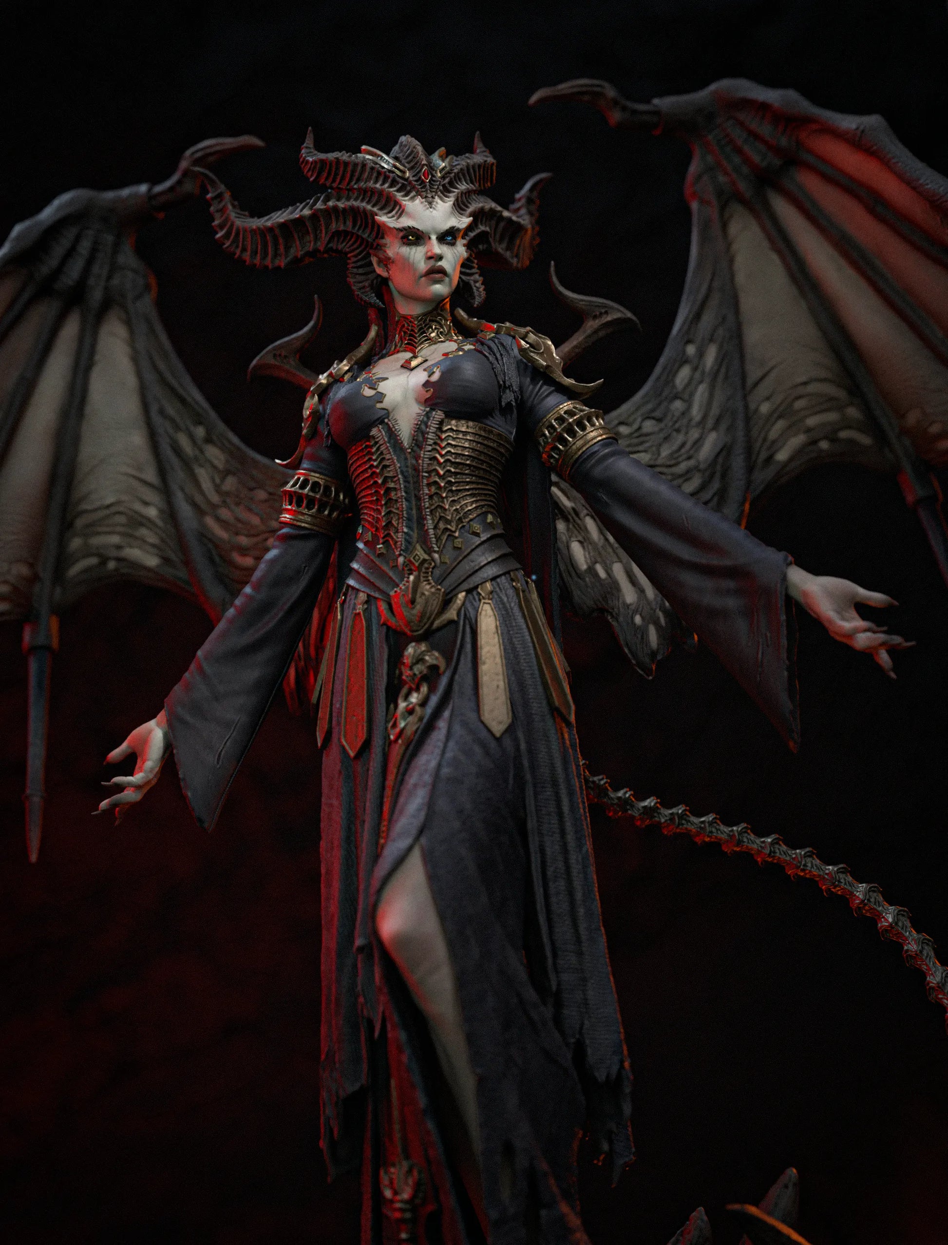 1:12 Demon Queen | 3D Printed Resin Garage Kit Figure | CA 3D Studios - Tattles Told 3D