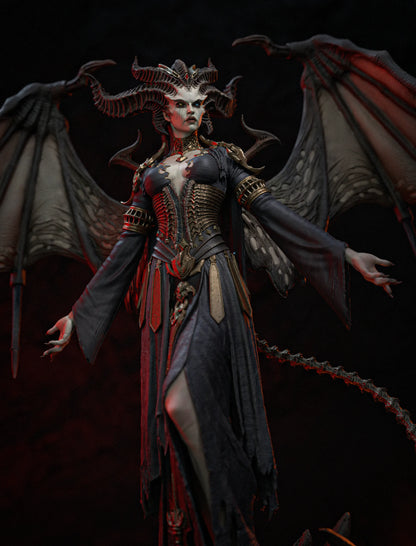 1:12 Demon Queen | 3D Printed Resin Garage Kit Figure | CA 3D Studios - Tattles Told 3D