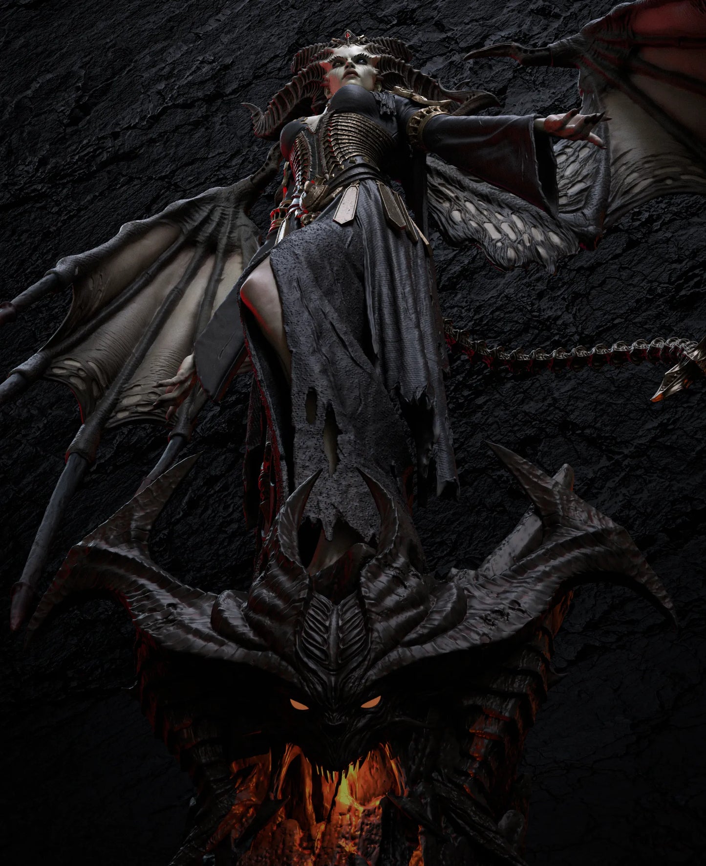 1:12 Demon Queen | 3D Printed Resin Garage Kit Figure | CA 3D Studios - Tattles Told 3D