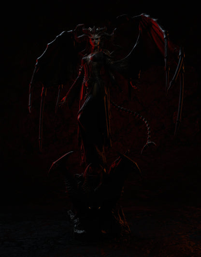 1:12 Demon Queen | 3D Printed Resin Garage Kit Figure | CA 3D Studios - Tattles Told 3D