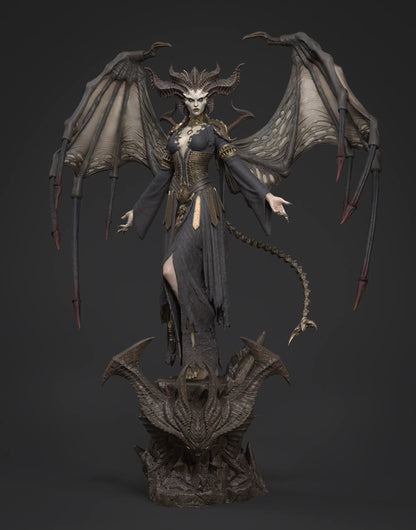1:12 Demon Queen | 3D Printed Resin Garage Kit Figure | CA 3D Studios - Tattles Told 3D