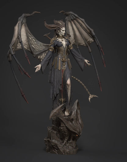 1:12 Demon Queen | 3D Printed Resin Garage Kit Figure | CA 3D Studios - Tattles Told 3D