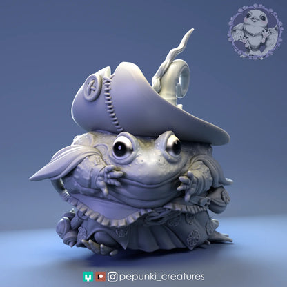 Bullfrog Wizardess | Tabletop or Display Scale | D&D Humblewood TTRPG Miniature | Pepunki Creatures