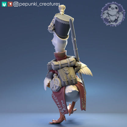 Duck Soldier | Tabletop or Display Scale | D&D Humblewood TTRPG Miniature | Pepunki Creatures