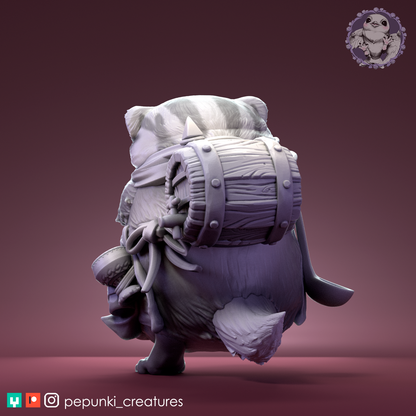 Tavern Badger | Tabletop or Display Scale | D&D Humblewood TTRPG Miniature | Pepunki Creatures