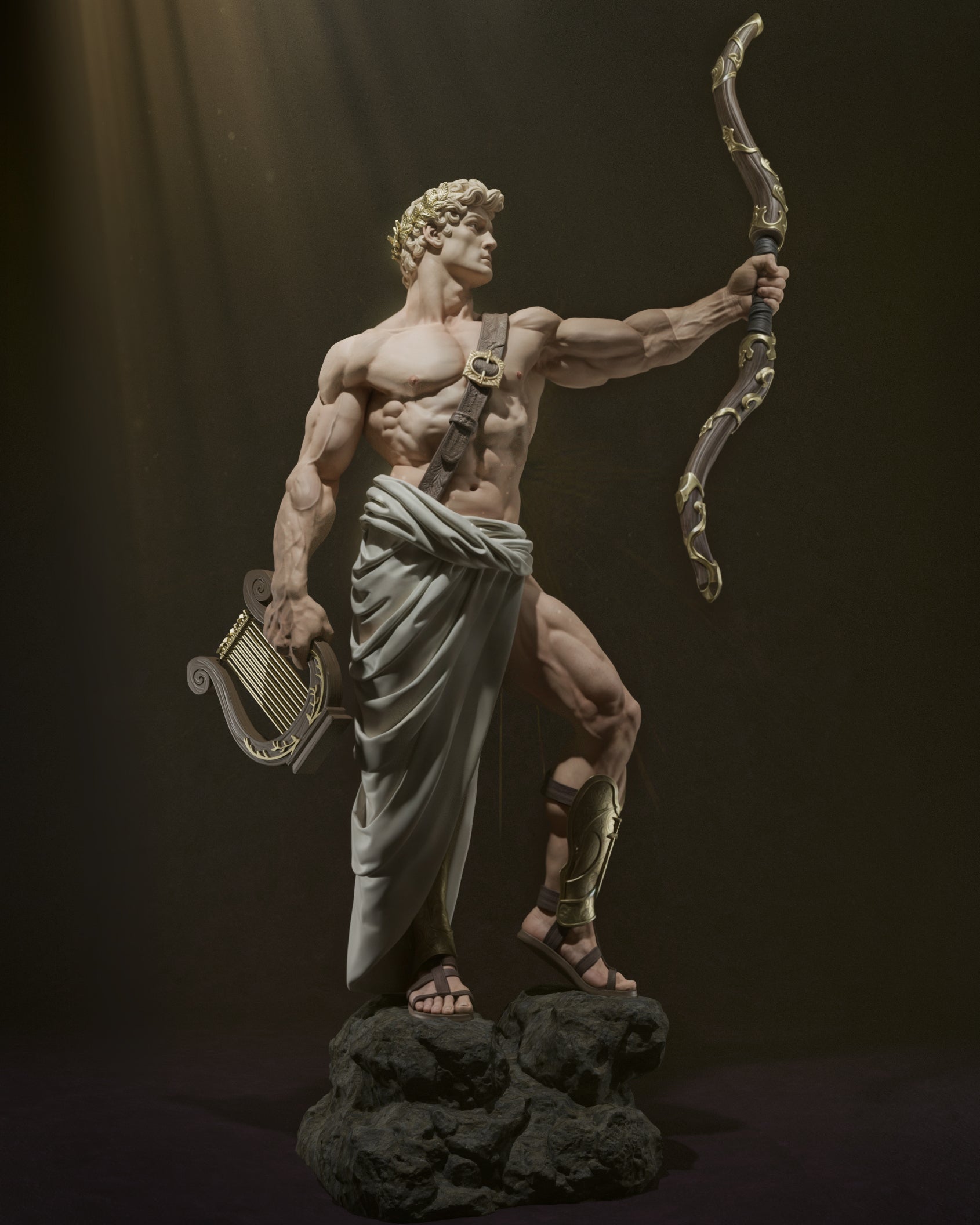 1:12 Greek God of Music, Apollo | Resin Garage Kit Figure Mythology | CA 3D Studios