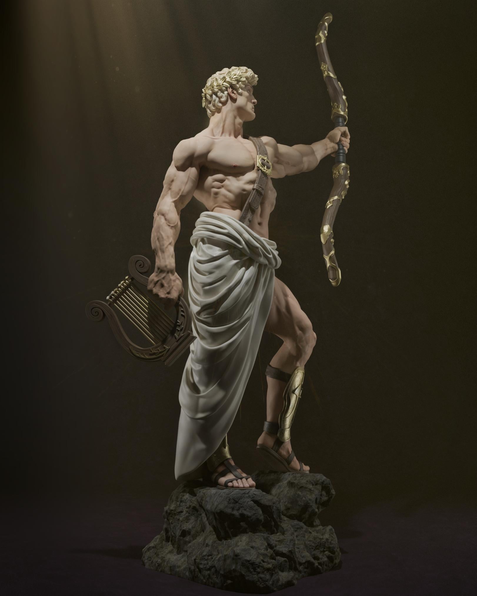 1:12 Greek God of Music, Apollo | Resin Garage Kit Figure Mythology | CA 3D Studios