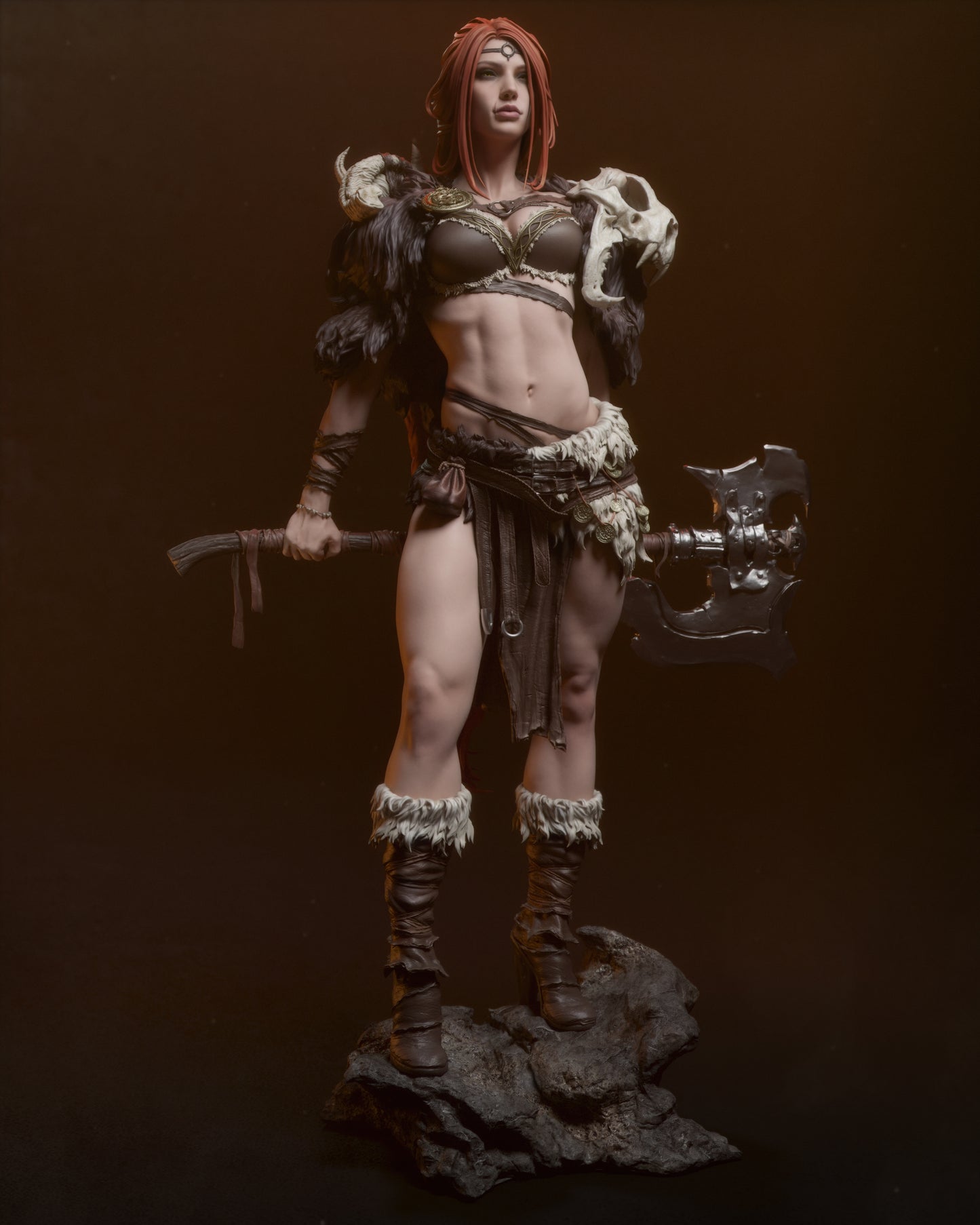 1:12 Barbarian Queen | Resin Garage Kit Figure Original Character | CA 3D Studios