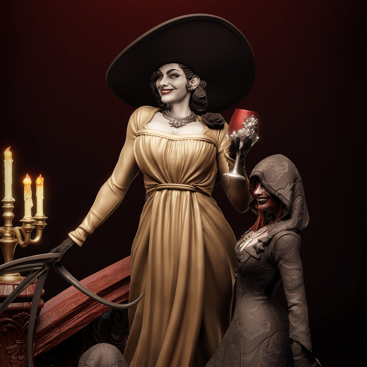 1:12 Vampire Matriarch and Daughters | 3D Printed Resin Garage Kit Figure | CA 3D Studios